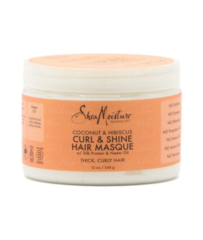 Shea Moisture Coconut & Hibiscus Curl & Shine Hair Masque 12oz