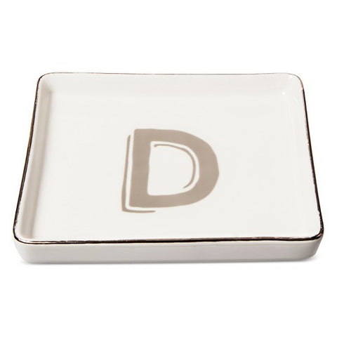 Threshold Monogram Letter And Dish Trinket Soap Jewelry Ceramic