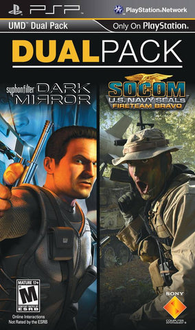 PSP Dual Pack - Syphon Filter Dark Mirror & Socom U.S. Navy Seals Fire Team Bravo Game
