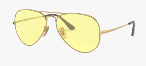 Ray-Ban RB3689 001/T4 Unisex Solid Evolve Gold/Yellow Sunglass