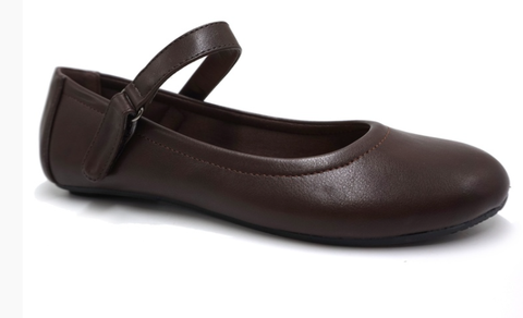 Pierre Dumas Coleen-6 Women Slip On Buckle Ballet Flats Brown