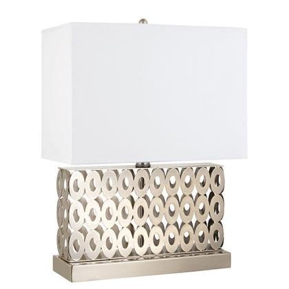 Coaster 901414 Brushed Steel Table Accent Lamp