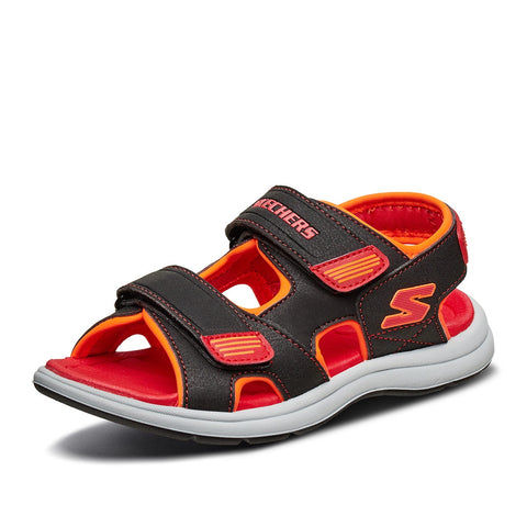 Skechers 97125L/BKRD Boy's Sun Spurt Sandal Black/Red-SHG