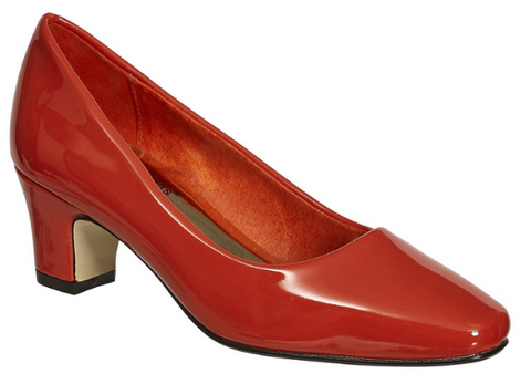Pierre Dumas Moda-9 Women Slip On Curved Front Small Heel Shoe Orange-SHG