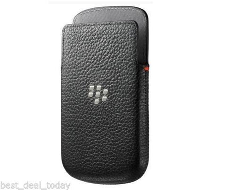 Blackberry Q10 Leather Pocket Case-Black