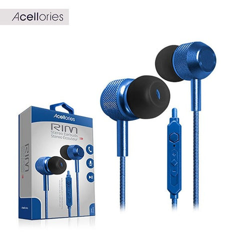 Acellories Rim Stereo Earbuds with Universal In-Line Controls