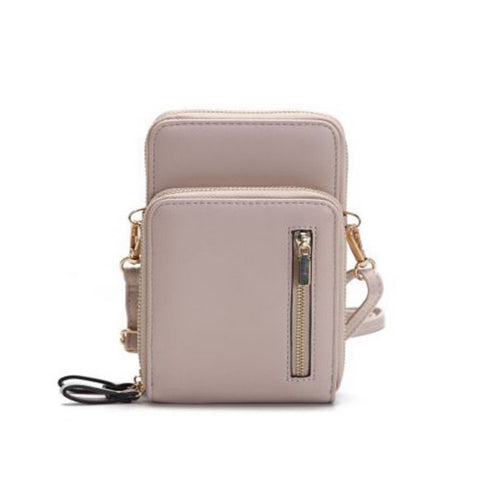 La Terre N1296 Women Hipster Cellphone Wallet Crossbody Bag Beige