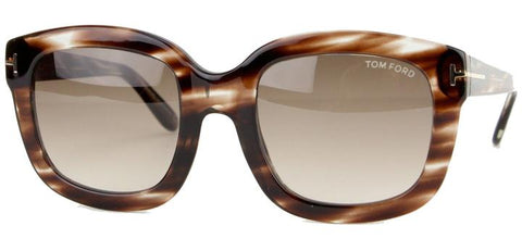Tom Ford Christophe TF279 49F-Women Rectangular Sunglass  Brown Marble/Brown Gradient -G