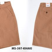 Mahi Mahi MS-397 Men Bermuda Slim Stretch Chino Short Pants Khaki-GL/SHW/SHG