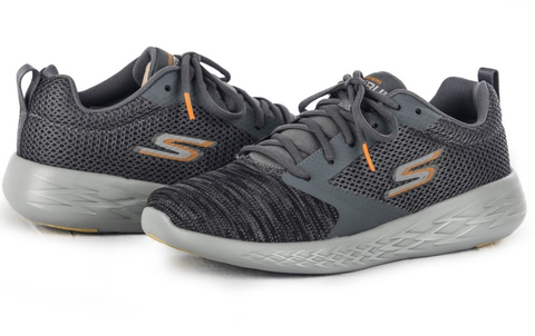 Skechers 55081/CCOR Men Go Run 600 Reactor Sneaker Charcoal/Orange-MT