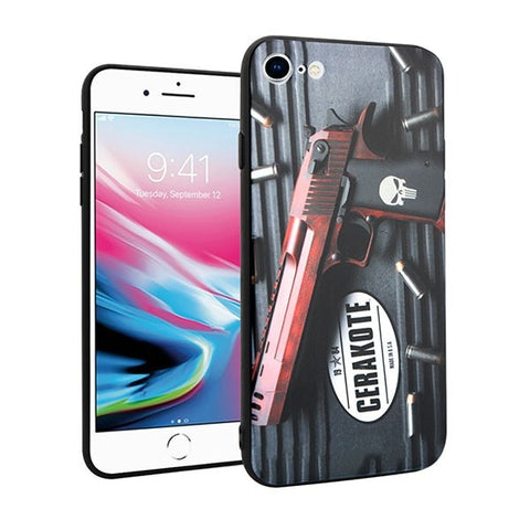 iPhone 8/ 7 Silicone Gun Case Red