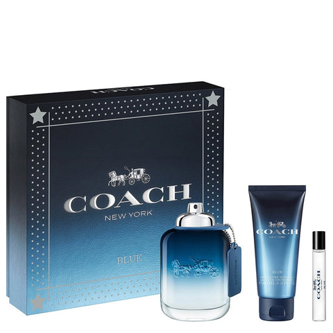 Coach New York Blue - Eau de Toilette, 100 ml + 7.5ml Miniture + 100 ml Shower Gel Set