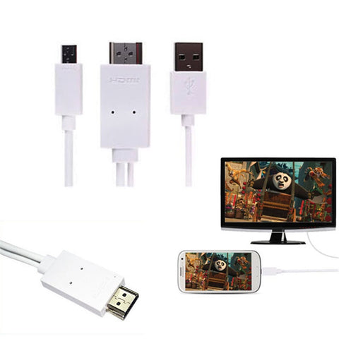 Mobile Phone Galaxy S3/S4/S5/Note2/3 Medialink Micro USB3.0 To HDMI 6ft Cable White