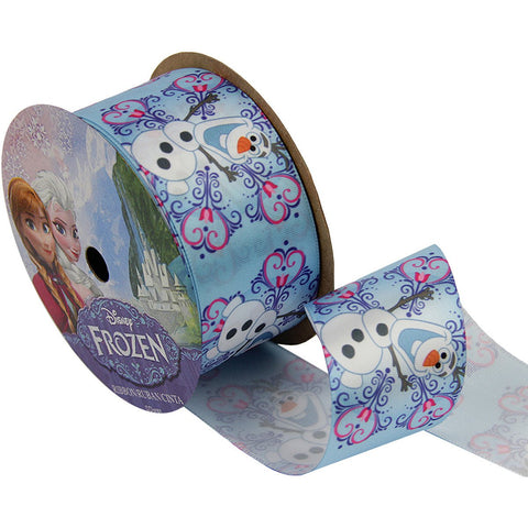 Disney Frozen Fabric Blue Ribbon Olaf 1.5"x9ft