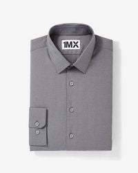 Express 6564 Men Extra Slim Fit 1MX Longsleeve Shirt Gray-GL