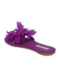 Liliana Carnival-1 Women 3D Flower Slip On Slipper Purple-SHG/SHW
