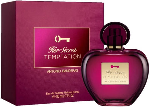 Antonio Banderas Her Secret Temptation 80ml Eau De Toilette for Women-SHG/SHW/GL/BB / 0 / 0 / 0