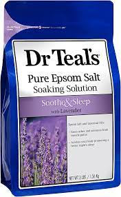 Dr Teal's Pure Epsom Bath Salt Soaking Solution + Soothe & Sleep  3LB