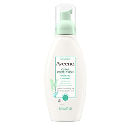 Aveeno Clear Complexion, Foaming Cleanser, 6 Fl Oz