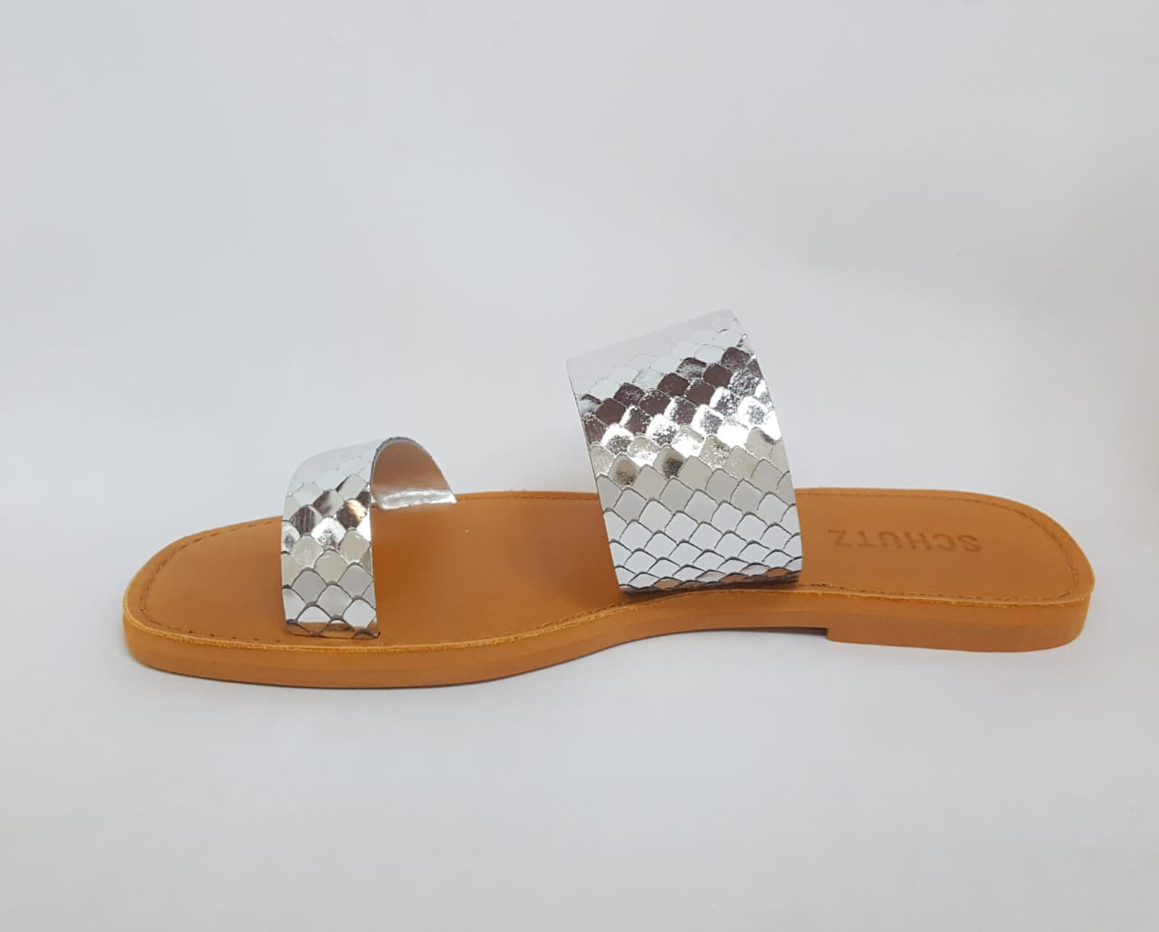 Schutz S20889 0003 Women Loafer Slipper Silver-GL