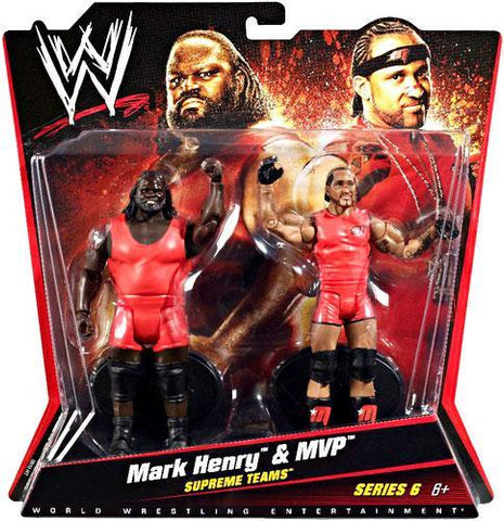 WWE Wrestling Series 6 MVP & Mark Henry Action Figure 2-Pack, Age 6+
