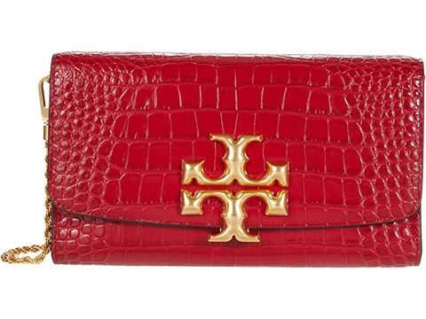 Tory Burch 77037-610-OS Women Eleanor Embossed Clutch Redstone