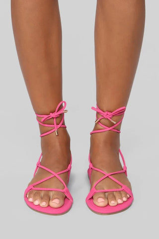 Liliana SAMAN-2 Women Open Toe Strappy Sandals Pink-SHW