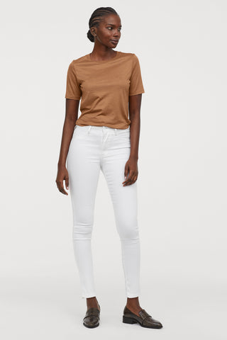 H&M 1772/1 Women Skinny High Ankle Jeans White-SHW