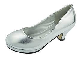 Pierre Dumas Kara-1 Kids Silver Small Heel Shoe-SHW