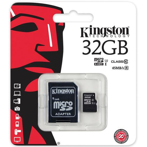 Kingston 32GB Micro SD Card (SDHC) +Adapter