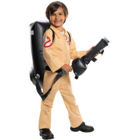 Ghostbuster Jumpsuit with Backpack Child Jumpsuit Halloween Costume, Boy's, Size: Small, Brown