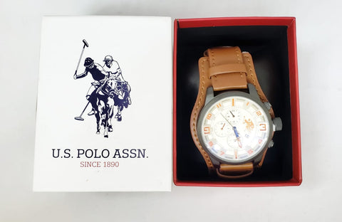 U.S Polo ASSN 45-0035-001 Men Watch White-SHW/SHG