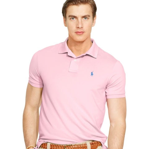 US Polo Assn Custom fit 626 Men Short Sleeve Polo T-Shirt LT Pink-SHW
