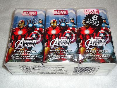 Marvel Avengers Pocket Tissues, 6 Pack
