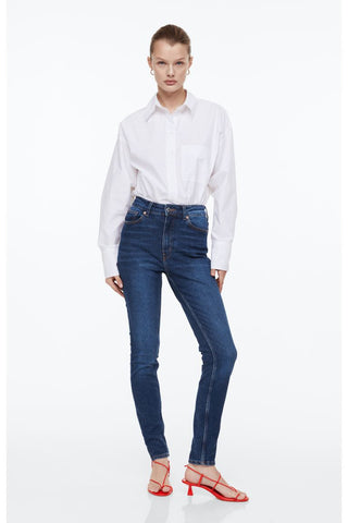 H&M Skinny High Jeans-Blue