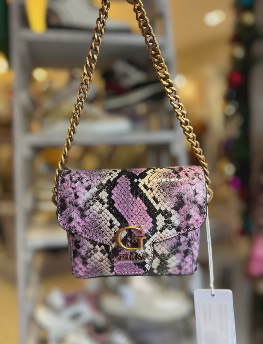 Guess KB869377 Snake Print Shenny Mini - Pink