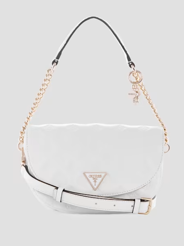 GUESS La Femme Flap Shoulder HandBag - White  PD868919