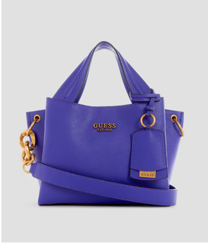 Guess Women's Zed Pebbled Small Girlfriend Carryall Handbag-Violet VB868322