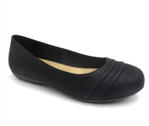 Pierre Dumas Kiana W-1 Women Slip On Round Toe Pump- Black   Croco