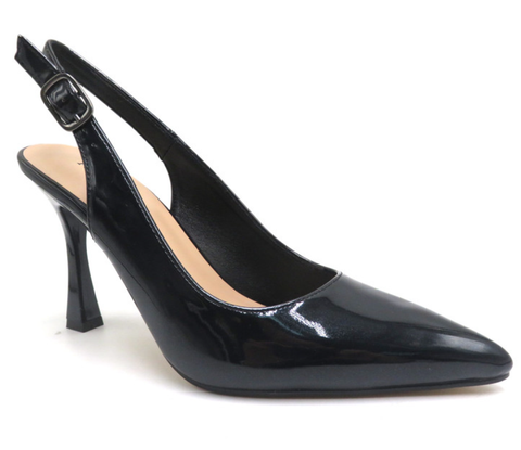 Pierre Dumas Sleek-2 Women Slip On Round Toe Heel Shoe -Black