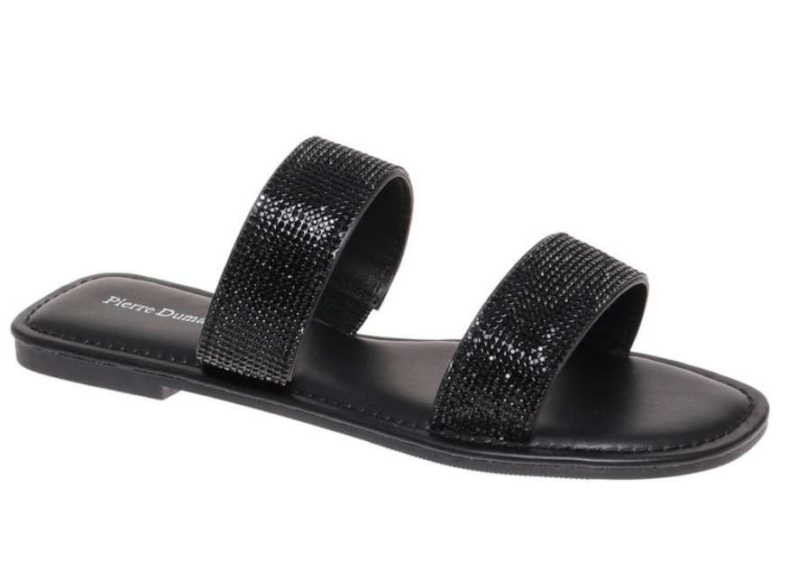 Pierre Dumas Woman Chester-10 Slip on Sandal-Black â GIZMOS AND GADGETS