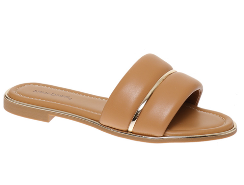 Pierre Dumas Sense-1  Women Slip On Wedge Heel Sandal-New Tan