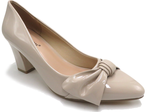Pierre Dumas Olympia 8  Pointed Toe Ankle Strap Woman Shoe-Nude