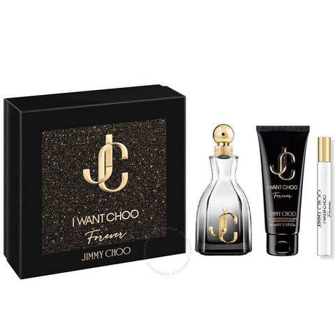 Jimmy Choo Ladies I Want Choo Forever Gift Set 100ML EDP 100ML+BL 100ML+EDP 7.5ML