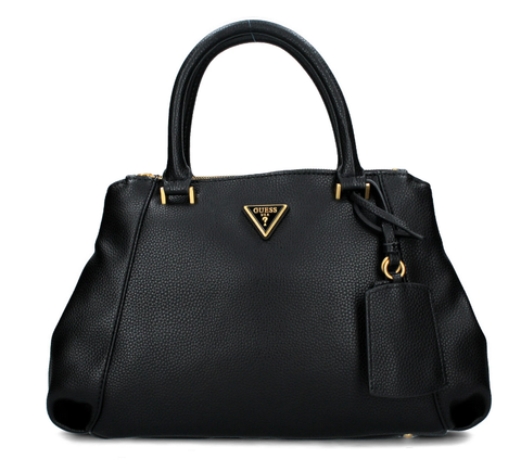 Guess Laryn Pebbled Luxury Satchel - Black