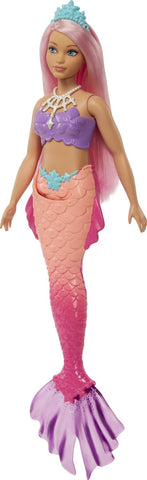 Barbie Dreamtopia Mermaid Doll Curvy Pink Hair Pink, Toy for 3 Years and Up