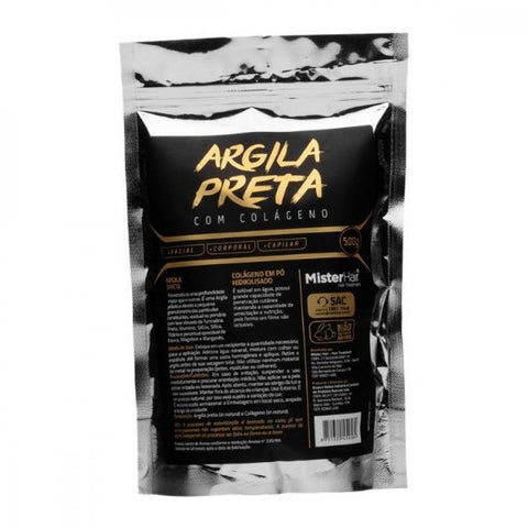 Argila Rosa Mister Hair  Black Clay with Collagen-500g