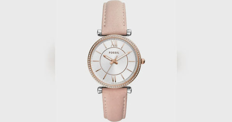 Fossil Women's Carlie Silver Dial Watch - ES4484