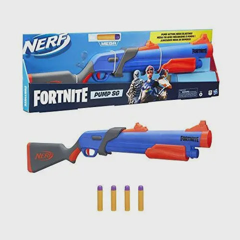 NERF Fortnite Pump SG Blaster Pump Action 4 Mega Darts