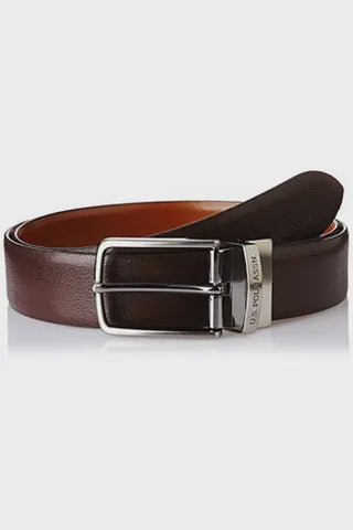 U.S. POLO ASSN USHCOM-52-201 Men Brown Genuine Leather Belt